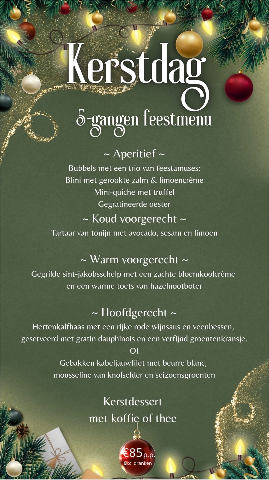 Kerstsfeer in Brasserie Victoria